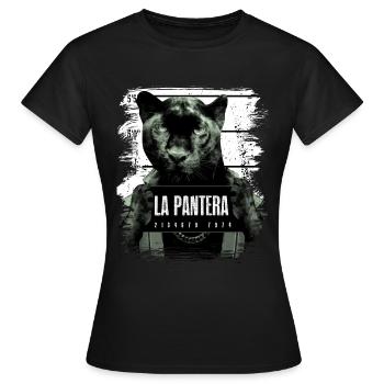 Animal Print Schwarzer Panther - Frauen T-Shirt - Schwarz - Vorne - AI Model Female 172 dark (172cm)