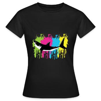 Animal Print - Shark - Women's T-Shirt - black - Front - AI Model Female 172 dark (172cm)