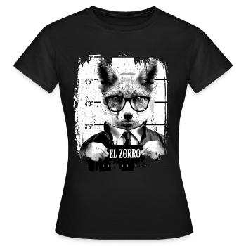Animal Print - El Zorro - Women's T-Shirt - black - Front - AI Model Female 172 dark (172cm)
