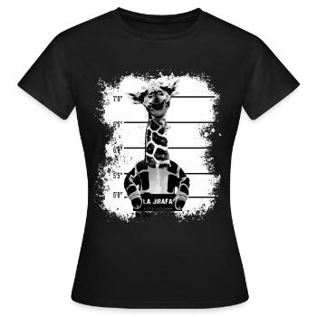 Giraffe - Frauen T-Shirt - Schwarz - Vorne - AI Model Female 172 dark (172cm)