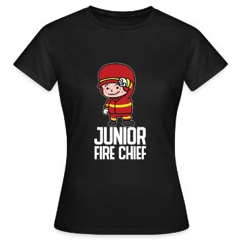 Firefighter Junior Firefighter Child Gift - Women's T-Shirt - black - Front - AI Model Female 172 dark (172cm)