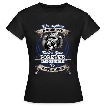 Photographe - T-shirt Femme - noir - Devant - AI Model Female 172 dark (172cm)