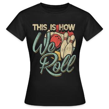 Bowling Bowling Boule de Bowling - T-shirt Femme - noir - Devant - AI Model Female 172 dark (172cm)