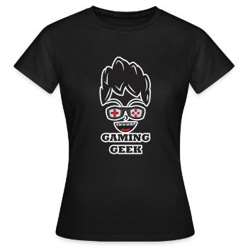 Gaming Geek - Women's T-Shirt - black - Front - AI Model Female 172 dark (172cm)