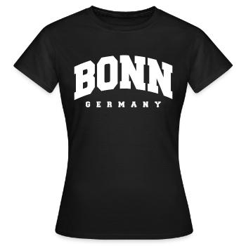 Bonn - T-shirt Femme - noir - Devant - AI Model Female 172 dark (172cm)