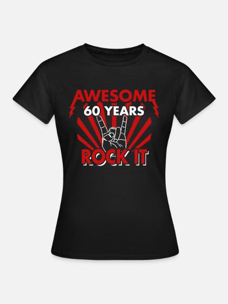 60th birthday 60 years HEAVY METAL gift - Women's T-Shirt - black