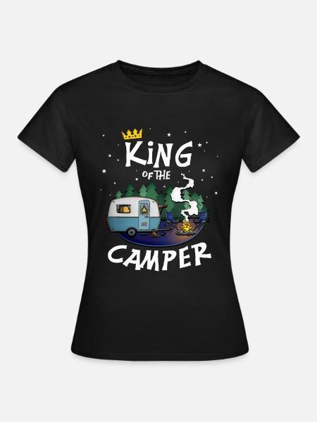 Camper King - for camping, outdoor, camping - Women's T-Shirt - black