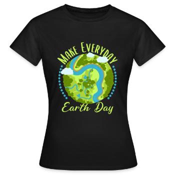 Rendre notre terre verte à nouveau - T-shirt Femme - noir - Devant - AI Model Female 172 dark (172cm)