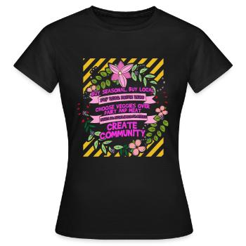 sauver la planète - T-shirt Femme - noir - Devant - AI Model Female 172 dark (172cm)