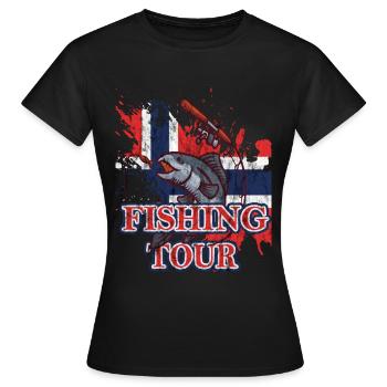 Fishing Tour - Frauen T-Shirt - Schwarz - Vorne - AI Model Female 172 dark (172cm)