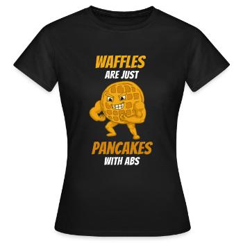 Waffle - Women's T-Shirt - black - Front - AI Model Female 172 dark (172cm)