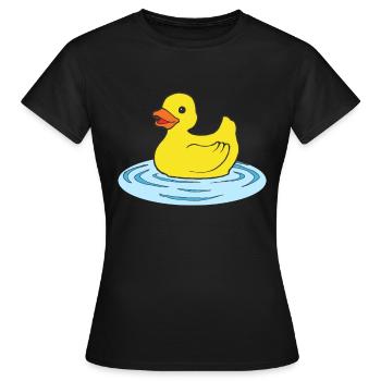 Canard de bain - T-shirt Femme - noir - Devant - AI Model Female 172 dark (172cm)