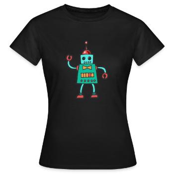 Roboter - Frauen T-Shirt - Schwarz - Vorne - AI Model Female 172 dark (172cm)