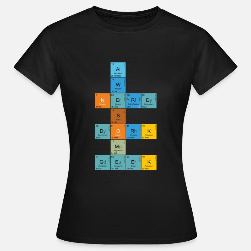 Nerd Science Geek - T-shirt Femme - noir