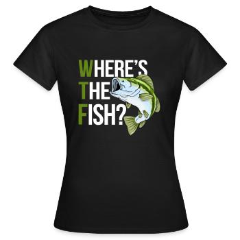 Wheres The Fish - Women's T-Shirt - black - Front - AI Model Female 172 dark (172cm)