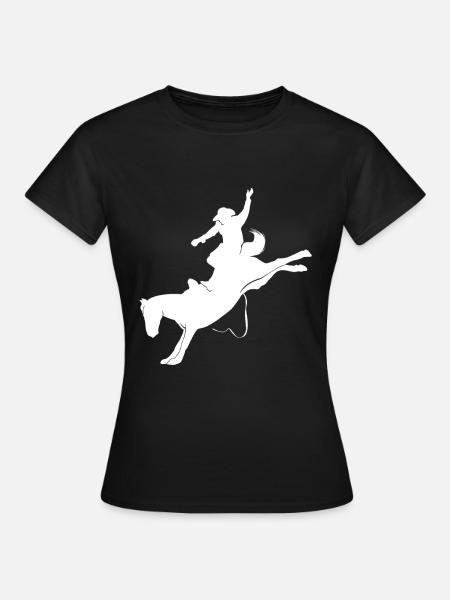 Cowboy - Frauen T-Shirt - Schwarz