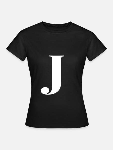J Letter - Frauen T-Shirt - Schwarz
