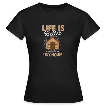 Tiny House - Women's T-Shirt - black - Front - AI Model Female 172 dark (172cm)