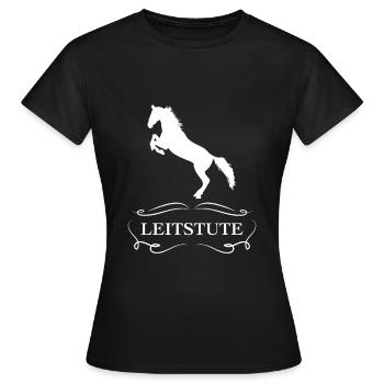Leitstute Pferde Design für Reitsport Liebhaber - Frauen T-Shirt - Schwarz - Vorne - AI Model Female 172 dark (172cm)