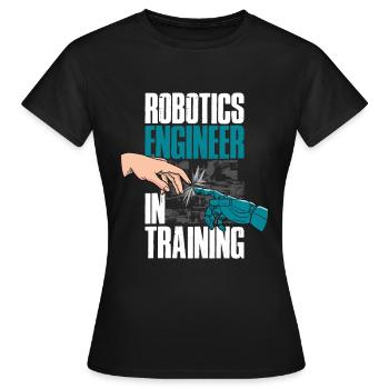 Robot Robot Robotics Robotics Gift - Women's T-Shirt - black - Front - AI Model Female 172 dark (172cm)