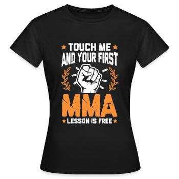 Mixed Martial Arts Faust - Frauen T-Shirt - Schwarz - Vorne - AI Model Female 172 dark (172cm)