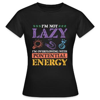 Science science énergie - T-shirt Femme - noir - Devant - AI Model Female 172 dark (172cm)