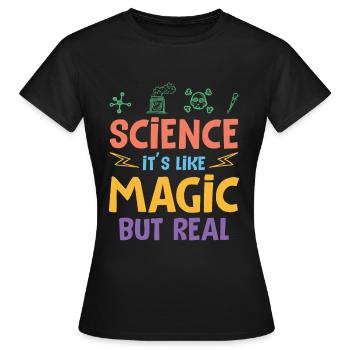 Science science magique - T-shirt Femme - noir - Devant - AI Model Female 172 dark (172cm)