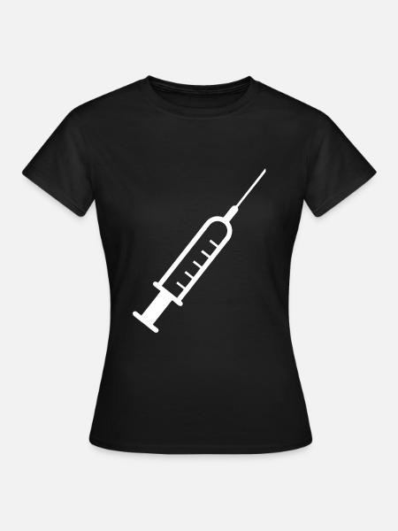 Spritze Medizin Impfung - Frauen T-Shirt - Schwarz