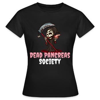Dead Pancreas Society Cadeau diabétique - T-shirt Femme - noir - Devant - AI Model Female 172 dark (172cm)