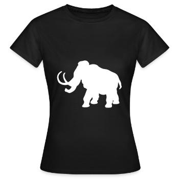 Mammouth silhouette âge de pierre - T-shirt Femme - noir - Devant - AI Model Female 172 dark (172cm)