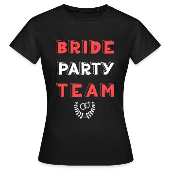 JGA 2022 Bride Party Team Ringe JGA Feiern - Frauen T-Shirt - Schwarz - Vorne - AI Model Female 172 dark (172cm)
