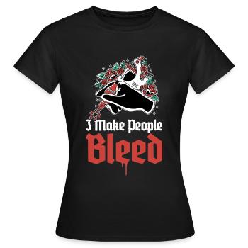 Je fais saigner les gens Tatouage Cadeau - T-shirt Femme - noir - Devant - AI Model Female 172 dark (172cm)
