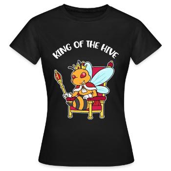King Of The Hive Bienen Geschenk - Frauen T-Shirt - Schwarz - Vorne - AI Model Female 172 dark (172cm)