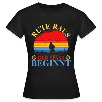Rute raus, der Spaß beginnt - Frauen T-Shirt - Schwarz - Vorne - AI Model Female 172 dark (172cm)