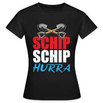 Schip Schip Hurra - Frauen T-Shirt - Schwarz - Vorne - AI Model Female 172 dark (172cm)