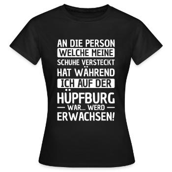 An die Person die meine Schuhe versteckt hat... - Frauen T-Shirt - Schwarz - Vorne - AI Model Female 172 dark (172cm)