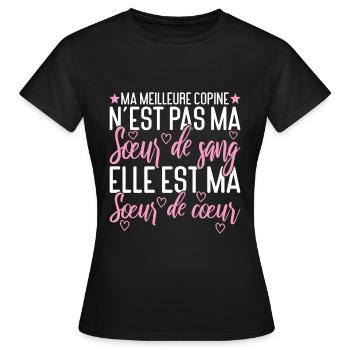 Meilleure Copine Amitié Cadeau - T-shirt Femme - noir - Devant - AI Model Female 172 dark (172cm)