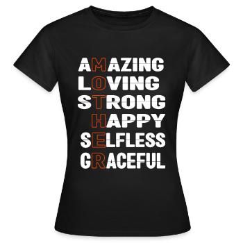 Mother - Frauen T-Shirt - Schwarz - Vorne - AI Model Female 172 dark (172cm)