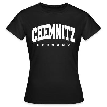 Chemnitz - T-shirt Femme - noir - Devant - AI Model Female 172 dark (172cm)