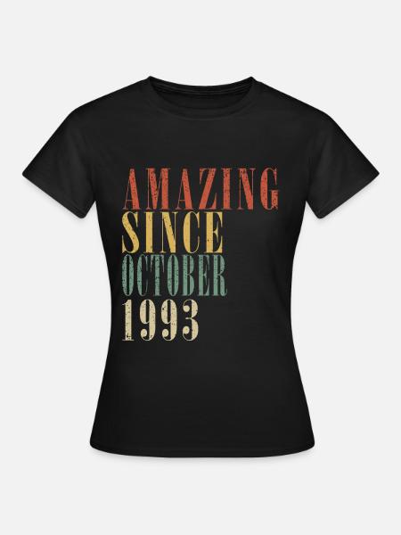 oktober 1993 Jahrestag oktober 1993 oktober - Frauen T-Shirt - Schwarz