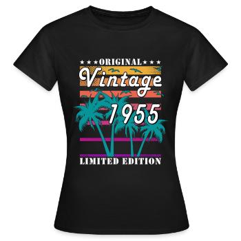 1955 - vintage 1955 - vintage 1955 - Women's T-Shirt - black - Front - AI Model Female 172 dark (172cm)