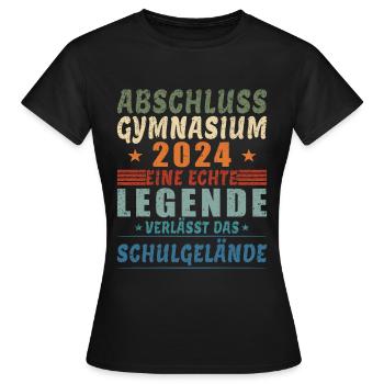 Abschluss Gymnasium 2024 - Frauen T-Shirt - Schwarz - Vorne - AI Model Female 172 dark (172cm)