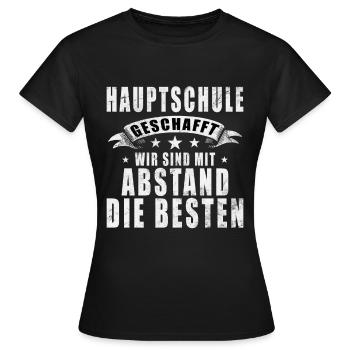 Certificat de fin d’études secondaires - Certificat de fin d’études secondaires 2024 - T-shirt Femme - noir - Devant - AI Model Female 172 dark (172cm)