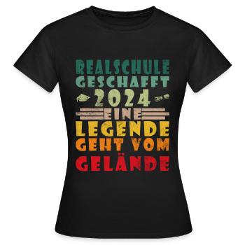 Realschule Junge Mädchen Realschule 2024 - Frauen T-Shirt - Schwarz - Vorne - AI Model Female 172 dark (172cm)