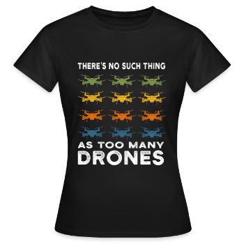 Drohne Drohnen Geschenk - Frauen T-Shirt - Schwarz - Vorne - AI Model Female 172 dark (172cm)