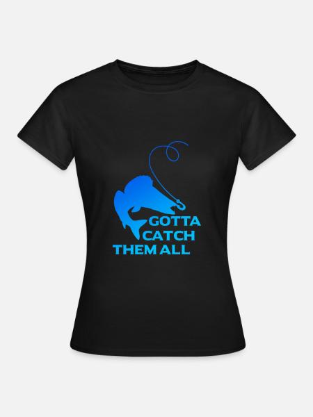 Zander Fischen - Frauen T-Shirt - Schwarz