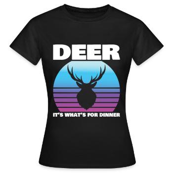 Jagen Jäger Hirsch Jagen Jagen Sprüche - Frauen T-Shirt - Schwarz - Vorne - AI Model Female 172 dark (172cm)