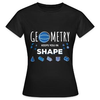Geometry Saying - Women's T-Shirt - black - Front - AI Model Female 172 dark (172cm)