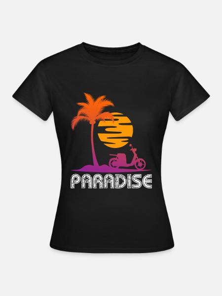 Roller Motorroller Moped - Frauen T-Shirt - Schwarz