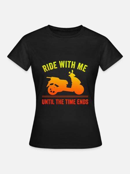 Motorroller Mofa Moped Roller - Frauen T-Shirt - Schwarz